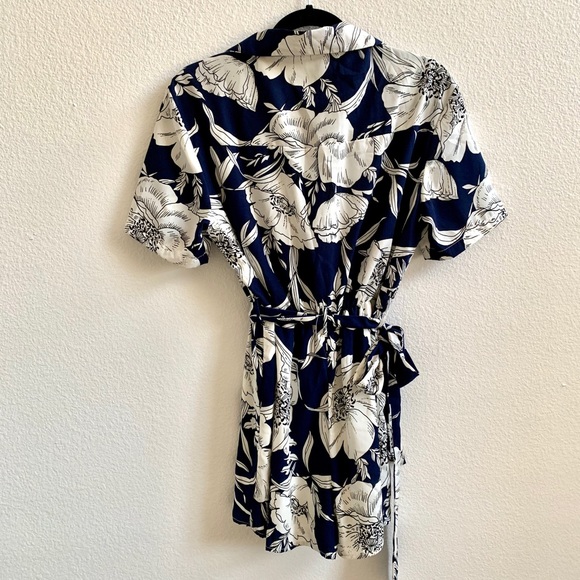 Kimchi Blue blue & white button down romper shorts - Picture 5 of 5